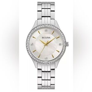 Bulova Crystal Stainless Steel Bracelet Watch 32mm